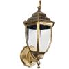Vetrine inrete Vetrineinrete® Lanterna da giardino stile retrò lampada a parete antica applique a muro per illuminazione esterni ed interni ES09 (Bronzo) P20