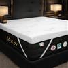 MUUN Topper Matrimoniale 200 x 200 cm SFODERABILE - In Memory Foam 5 cm Alta Densità - Correttore Materasso Bugnato Traspirante con Rivestimento in Aloe Vera - Rinfrescante, Massaggiante, Ipoallergenico
