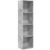 vidaXL Libreria Grigio Cemento 40x30x152 cm in Legno Multistrato, scaffale per Libri, scaffale, scaffale Contenitore, armadietto portaoggetti