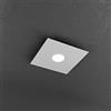 Top Light PLAFONIERA MODERNA GRIGIA 1 LUCE LED SOSTITUIBILE SLIM TOP LIGHT PLATE 1129/PL1-GR