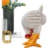 Bollisate Lampada a forma di gallina, luce d'accento a forma di gallo, luce notturna con nel culo, luce notturna regolabile in resina divertente, alimentazione USB, lampada decorativa da tavolo per gallina