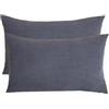 ZZDZW Set di 2 Copri Cuscini 50x70 per Divano 40x70 Copricuscino 50x80 Elasticizzato con Cerniera,Federe Moderne per Camera da Letto Decorativo Velluto A Coste Elegante(Dark Grey,65cmx80cm Set of 2)