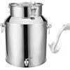 aliooila Contenitore Olio 5 Litri Rubinetto Latte Da Per Olio Contenitore Per Latte in Acciaio Inox Per Cucina e Uso Domestico,Capacity-28L