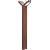 TAO LUCE FLOWER Single, Faro LED Verticale per Illuminazione Esterna, Finitura Corten, Design Organico e Naturale, 12W, 1200 Lumen, IP66, Altezza 93,2 cm