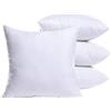 fashion home Pagano Set di Cuscini Imbottitura con Copertina Bianca in Poliestere di Alta Qualità per Arredo Divano, Camera da Letto e Salotto - 4 Pezzi misura 45x45 cm