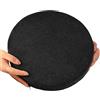 HKJGNH Cuscini per Sedie da Cucina Confortevoli,Cuscino per Sedia Rotondo Diametro 30/35/40/45/50cm,Antiscivolo,Cuscino Rotondo Sedia per Sgabello,Pranzo, Giardino, Ufficio(Black,38X38x8CM)