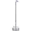SHINEOFI Lampada da Tavolo LED Ricaricabile da 1600mah Struttura in Acciaio Inossidabile e Plastica, Design Semplice Color Argento, Angolo Luce Regolabile per Ristorante e Bar