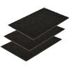 Carpido Zerbino da Esterno Resistente alle Intemperie in Gomma Antiscivolo - Nero Set di 3 40x60 cm - Tappeto Ingresso per Esterni Trattiene Sporco e Umidità