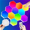 ZONJIE 12 lampade da parete a LED esagonali per gaming, RGB con telecomando e toccare, lampada da gioco intelligente, decorazione fai da te, geometria splicing, pannello LED per gamer camera da letto