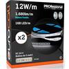 Eurocali Striscia LED 5 metri Professionale 24V 60W 12 W/mt - KIT con 2 Strisce Monocolore da 840 LED 168 LED/mt e 8400 Lumen 1680 Lm/mt 140 Lm/W - Luce Bianco Freddo 6500K (Pacco 2 Bobine da 5mt)