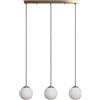 LEDKIA LIGHTING LEDKIA Lampada a Sospensione Metallo e Vetro Moonlight Brass 3 Lampade Oro