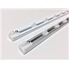 GLOBALCORPORATION Binario per tende a soffitto in alluminio bianco e argento con scorrevoli da interno bastone per tendaggi moderni scorrimento manuale strappo completo (280 Centimetri, BIANCO)