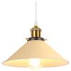 iDEGU Retrò Lampada a Sospensione 26cm Lampada da Soffitto Vintage in Metallo E27 Lampadario a Sospensione Moderno Stile Scandinavo Plafoniera per Cucina Soggiorno Caffè Cameretta (Giallo Chiaro)
