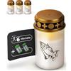 Novaliv Lume funerale a LED senza batteria e timer, 6/18, bianco, 4 bruciatori permanenti, effetto tremolante, con batterie, candele per cimitero, candela commemorativa