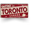 Generico Targa in Metallo "Greetings from" - Cartello Decorativo da Parete Vintage 30x15cm - Città del Canada, Australia e Nuova Zelanda - Stile Retrò (19 Toronto)