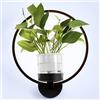 J.SUNUN Lampada da Parete LED Interni Anello Luce Bianca 6000K Applique da Parete Interno Moderno con Vaso da Fiori Lampada a Muro per Soggiorno Camera da Letto Corridoio Scale Illuminazione Nero