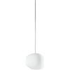 QHFTREX Lampadario moderno a forma di uovo d'oca bianco, piccola luce a sospensione, paralume in vetro, lampada a sospensione, lampadario sospeso, altezza regolabile, camera da letto, ristorante, sala