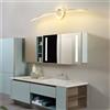 XINYASEE Lampada da specchio per bagno a LED 25W 100cm, dimmerabile gratuitamente 3000K - 6000K, luce da specchio dimmerabile con telecomando, luci da specchio impermeabili per bagno (Oro, 100CM)
