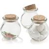 C.X.Y. 30 Pezzi Barattolo Vetro 100ML Con Tappo In Sughero Porta confetti Bomboniera Con Pergamene (tondo)