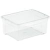 M home by Mazzei Mondex M-Home | Scatola portaoggetti in plastica Trasparente con Aperture + Coperchio, 26 x 19 x 14 cm / 4,5 L | Space Box | PLS608