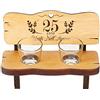 Casa Vivente Panchina per Shot in Legno con 2 Bicchierini da Liquore in Vetro, Idea Regalo Nozze d'Argento, 25 Anni Uniti nell'Amore, Anniversario Matrimonio Coniugi