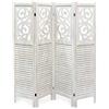GICOS SRL Gicos Separè in Legno 4 Pannelli da 40 cm Altezza 160 * 170 cm Colore Bianco Shabby Chic EDT-787973