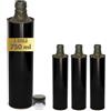 acquaverde | 3 Bottiglie in Latta 750 ml per Olio di Oliva, Contenitore Alimentare, NUOVO Design Elegante, Incluso Tappo Prefilettato in Metallo con Salvagoccia