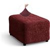PAULATO BY GA.I.CO. PAULATO - Copri Pouf in Microfibra Tinta Unita, Tessuto Bielastico Antigraffio Lavabile in Lavatrice, Tecnologia Brevettata WavyTech e Certificazione OEKO-TEX, Bordeaux - Made in Italy
