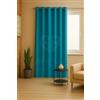 GBiancheria Tenda JASMINE Tinta Unita 140x290 cm con Anelli in Alluminio Ø4cm - Tendaggio Moderno Elegante per Soggiorno, Camera da Letto, Cucina - 1 Pannello Lavabile 100% Poliestere (Azzurro)