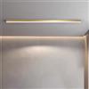 TZSMUM LED Rettangolo Lungo Plafoniera Alluminio Acrilico Moderno Interni Lampada da Soffitto Creatività Decorazione Plafoniere Lineare Design per Soggiorno Corridoio Balcone (Oro Luce Neutra,150cm)