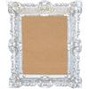 LIGUORO SHOP Cornice Rettangolare In Stile Barocco Veneziano Finto Vintage Shabby Chic cm 45x37 Per Foto Poster Stampe (Argento)