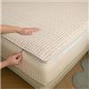 Yekuhe Trapuntato Coprimaterasso Matrimoniale 160x190 180x200 con Cerniera, Fodera Materasso Singolo Topper Lavabile Rivestimento(Beige,160x190x25cm)
