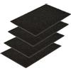 Carpido Zerbino da Esterno Resistente alle Intemperie in Gomma Antiscivolo - Nero Set di 4 40x60 cm - Tappeto Ingresso per Esterni Trattiene Sporco e Umidità