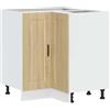 vidaXL Base ad Angolo Cucina Porto Rovere Sonoma in Legno Multistrato, Mobile Base angolare, unità Base angolare Cucina, Armadio Inferiore angolare