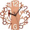 DEDEMCO Orologio da parete silenzioso senza ticchettio, funzionamento a batteria, 22 cm, in legno, rotondo, vintage, rustico, classico, orologio per cucina, camera da letto, ufficio, decorazione della