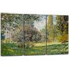 Printed Paintings Stampa su Tela 3 Parti(120x80cm): Claude Monet - Paesaggio al Parco Monceau (18