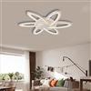 damastoreitalia Plafoniera a led da interno moderna a soffitto forma fiore lampada adatta per camera da letto salone soggiorno solotto cucina locali commerciali 59W (Girandola - Luce naturale)