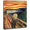 Niik Quadro + Telaio (BC) Edvard Munch 40 x 30 x 1,7 cm L' urlo falso d' autore stampa su tela
