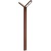 TAO LUCE FLOWER Double, Faro LED da Esterno con Doppia Emissione Luminosa, Finitura Corten, Design Architettonico a Forma di Y, 24W, 2400 Lumen, IP66, Altezza 126 cm