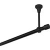 MDEKOR Bastone per tende nero, 200 cm, 1 binario, 19 mm, in metallo, fissaggio a soffitto, tappo diritto