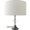 DC DEBORA CARLUCCI Debora Carlucci Lampada da tavolo soggiorno in ottone e cristallo - Made in Italy con paralume in tessuto bianco - Attacco E27 max 60W - Base 15 cm Altezza 55 cm
