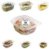 Generic GM 50 Pezzi Contenitori Ermetici per Alimenti Caldi con Coperchio, Formato 375 Ml, Vaschette Termiche con chiusura Ermetica Salvaliquidi, Utilizzabili in Forno Microonde, Congelatore, Riutilizzabili