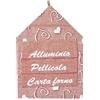 Russo Tessuti Porta Rotolo Alluminio Carta Forno Pellicola ORGANIZZER Cucina Cuori Paris Love-Rosa Cipria