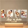 Bulaient Cornice Personalizzata, Lampada Personalizzata con Foto, Cornice con Foto Personalizzatas, Quadro Personalizzato con Fotos, Idee Regalo Donna e Uomo, Regalo Anniversario San Valentino per Lui Lei