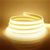 XUNATA Striscia LED COB Flessibile 220V, IP65 Impermeabile, Nastri LED ad Alta Luminosità da 360 LED/m con Cavo di Alimentazione (0.5m, Bianco Caldo, 3000K)