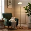 B·LED BARCELONA LED BARCELONA LED Lampada Da Terra Vintage Banquero E27 | Paralume bianco orientabile, metallo con finitura antichizzata, 159 x 27 cm, interruttore a catenella, fino a 40 W, IP20