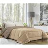 BANZAII TEXTILE INNOVATOR ONLINE Banzaii Trapunta Invernale, calda e morbida - Piumone da 350 gr/mq - Microfibra manopesca - Traspirante, Anallergica - Prodotta in Italia - Matrimoniale 260x260 cm Sabbia/Corda