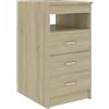 vidaXL Cassettiera Rovere Sonoma 40x50x76 cm in Legno Multistrato