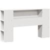 vidaXL Testiera con Ripiani Bianca 150 cm in Legno Massello di Pino, Testata Letto, testiera in Legno massello, testiera con Scomparti