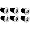 AntDau71® - 6 Pezzi Faretto a led segnapasso calpestabile da esterno viali sentieri giardino pavimento IP65 da incasso a terra luce calda 3000k - 220V (1 watt (6,5 x 7,5 cm))